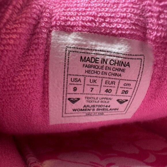 Roxy Sheilahh Women's Sneaker Pink Canvas Tie Dye Platform Sole Size 9 - Picture 9 of 9